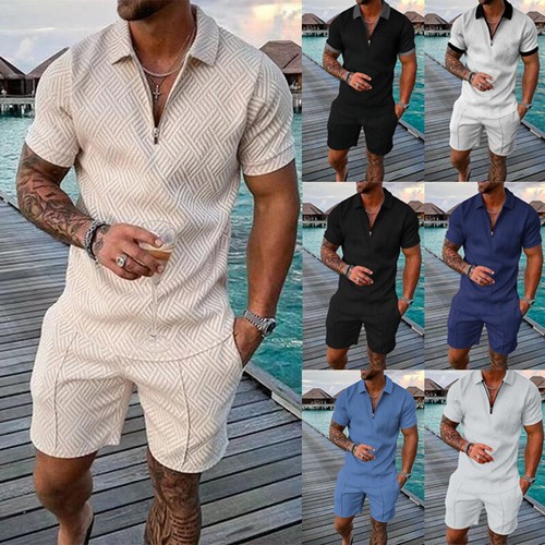 Mens piece set polo outfit - set,